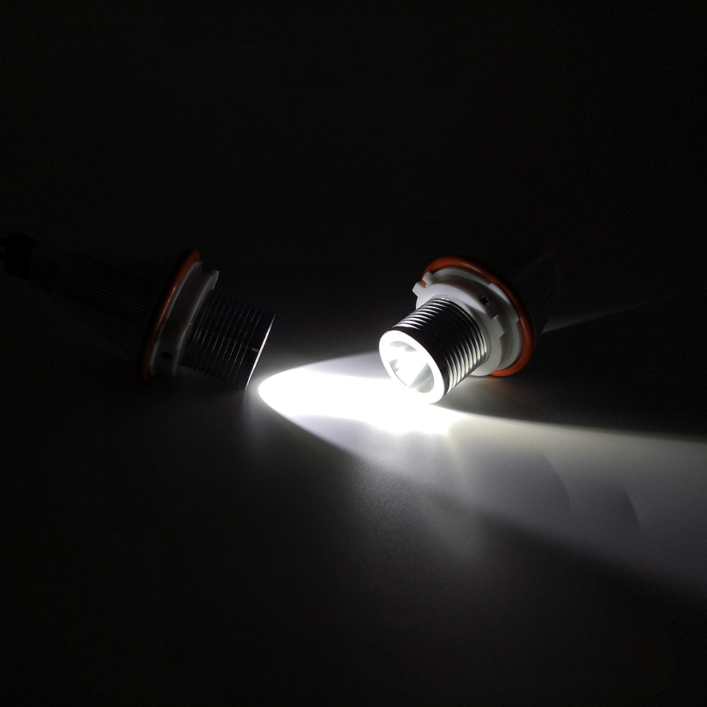 2x LED Angel Eyes Halo Headlight Bulbs White For BMW E39 E63 E64 E53 E60  E87