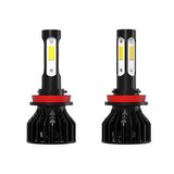 H11 H8 H9 9005 9006 H7 LED Headlight Bulbs 60W 6000 LM 12V-24V 6000K White 4 sides 360° Adjustable Beam