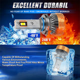 H1 H4 H7 H11 9005 9006 9012 HB4 HB3 LED Headlight Bulbs 6000K White Super Bright 140W 18000LM 4 COPPER TUBE HEAT DISSIPATION Plug-and-Play for Toyota Honda Ford