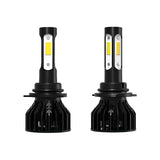 H11 H8 H9 9005 9006 H7 LED Headlight Bulbs 60W 6000 LM 12V-24V 6000K White 4 sides 360° Adjustable Beam