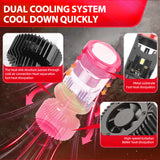 H4 Mini Projector Lens LED Headlight 6000K White 16000LM 130W No Dark Spots Super Bright Driving Light Bulb