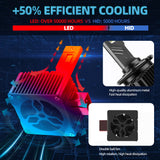 D1S D2S D2R D3S D4S D5S LED Headlight Bulb 6000K White Super Bright  110W 16000LM Direct Fit Xenon HID Replacement