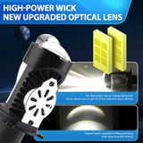 H4/9003 LED Projector Headlight Bulbs, 13600LM 100W 6000K, Plug-and-Play Conversion Kit for Hi/Lo Beam, IP68 Waterproof