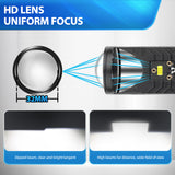 H4 LED Projector Headlight Bulb 6000K White Super Bright 90W 12000LM Mini Lens Design Plug & Play for Cars Trucks SUVs