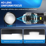 H4/9003 LED Projector Headlight Bulbs, 13600LM 100W 6000K, Plug-and-Play Conversion Kit for Hi/Lo Beam, IP68 Waterproof