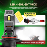 All-in-One H4 H11 9005 9006 H7 LED Headlight Kit, Fanless, 300% Brighter Than Halogen, 6000K 40W 6000LM Daylight White, Non-Polarity, Easy Installation for Off-Road Vehicles