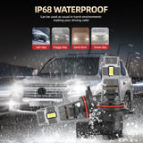 All-in-One H4 H11 9005 9006 H7 LED Headlight Kit, Fanless, 300% Brighter Than Halogen, 6000K 40W 6000LM Daylight White, Non-Polarity, Easy Installation for Off-Road Vehicles