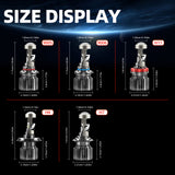 H4 H7 9005 9006 H11 LED Projector Headlight Bulb 6000K White 60W 8000LM High Low Beam with Clear Cut-Off Anti-Glare Design