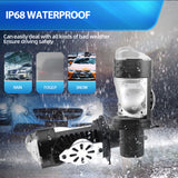 H4/9003 LED Projector Headlight Bulbs, 13600LM 100W 6000K, Plug-and-Play Conversion Kit for Hi/Lo Beam, IP68 Waterproof