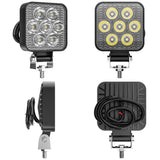 2.5Inch LED Work Light 21W, 8400LM 6000K White, IP67 Waterproof 9-30V, for Off Road Jeep Tractor Boat, Shockproof Dustproof