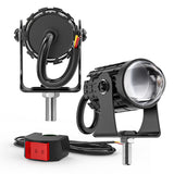 High Power LED Motorcycle Spotlight, IP67 Waterproof, 15W 1500LM 9-30V DC, Dual Color White/Yellow Spot Beam, Easy Installation for All Motorcycles