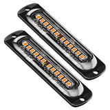 LED Truck Side Lights 12-24V IP67 Waterproof,  12 LED 16 Lighting Mode Strobe Flash Steady Lighting Easy Mount for Heavy Duty Trailer Van