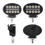 5.59 Inch Oval LED Off-Road Work Light, 9-30V 22W 1700LM, IP67 Shockproof Fully Sealed, Streamlined Oval Driving Lamp for ATV UTV RV Agricultural Vehicles