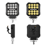 4.33 Inch Square LED Combo Beam Working Light, 9-30V 20W 3800LM , IP67 Harsh Environment Resistant, Anti-Scratch Square LED Light for Bulldozer Loader Off-Road Trip