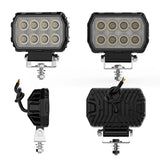 4.45 Inch LED Working Light, IP67 Waterproof Combo Beam 9-30V 30W 3000LM Anti-Vibration Offroad Work Lamp for Pickup UTV RV Construction Vehicle Night Driving