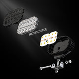 5.59 Inch Oval LED Off-Road Work Light, 9-30V 22W 1700LM, IP67 Shockproof Fully Sealed, Streamlined Oval Driving Lamp for ATV UTV RV Agricultural Vehicles