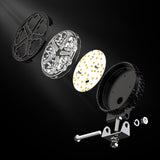 4.33 Inch Round LED Working Light DRL 20W 3800LM, IP67 Waterproof 9-30V, for Motorcycle ATV SUV, Small Size High Brightness, Reverse Backup Light