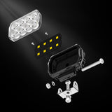 4.45 Inch LED Working Light, IP67 Waterproof Combo Beam 9-30V 30W 3000LM Anti-Vibration Offroad Work Lamp for Pickup UTV RV Construction Vehicle Night Driving