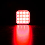 3.35 Inch Square LED Truck Side Marker Lights Emergency Warning Light, IPX-4 Waterproof 12-24V DC, 6W 16 LED Strobe Flash Energy Saving for Semi Truck Pickup RV Car SUV