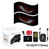 Devil Eyes Light for Cars (2-Pack) – 16*32 Pixel Flexible LED Screen 6.81x2.75in  Dual LED Eyes for Car Windshield | Perfect Sync, Programmable Patterns, App/Remote Control | for Sedans, SUVs, Medium Trucks – Custom Dynamic Sign