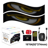 Devil Eyes Light for Cars (2-Pack) – 16*64 Pixel Flexible LED Screen 14.72x3.62 inch  Dual LED Eyes for Car Windshield | Perfect Sync, Programmable Patterns, App/Remote Control | for Sedans, SUVs, Medium Trucks – Custom Dynamic Sign