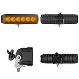 5.91 Inch Rectangle LED Working Light, 18W 1800LM IP67 Waterproof Multi-Angle Adjustable Bracket, 6000K Daylight LED Lamp for Garage Workshop Offroad Maintenance