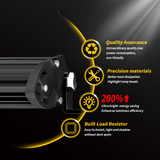 7.09 Inch Heat Resistant Single Row Off Road Bar, 18W Spot Beam 1800LM 9-30V IP67 Waterproof High Temp Proof LED Bar, Fast Heat Dissipation, for Long Time Continuous Off-Road Driving Vehicles