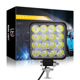 Super Bright 48W 16 LED Working Light, IP67 Waterproof 9-30V for Truck 4x4 SUV ATV, Flood Spot Combo Beam, Durable Work Light