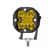 Super Bright 3.07 Inch Square LED Work Light IP67 Waterproof 9-30V DC  22W 6000K 3000LM Flood Beam for Offroad Truck Tractor ATV SUV Marine Boat Construction Light