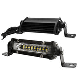 4.13 Inch Single Row Off Road Bar, IP65 Waterproof Slim LED Light Bar, 12V 9W 9000LM Flood Beam, No Fan Design for Truck ATV 4X4 Jeep Off-Road Roof & Bumper Mount