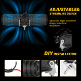 5.91 Inch Rectangle LED Working Light, 18W 1800LM IP67 Waterproof Multi-Angle Adjustable Bracket, 6000K Daylight LED Lamp for Garage Workshop Offroad Maintenance