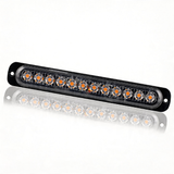 Super Bright 12-LED Side Marker Light for Trucks Trailers Steady Lighting Strobe Flash IPX-4 Waterproof Sealed Housing, 12V-24V Universal Clearance Indicator Lamp