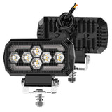 5.04 Inch Rectangle LED Working Light DRL Dual Color White + Yellow, 28W 9-30V 2800LM IP67 Waterproof Low Profile Design, Combo Beam Offroad Working Lamp for Car Grille Bumper Mount 4X4 Vehicles