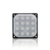 3.35 Inch Square LED Truck Side Marker Lights Emergency Warning Light, IPX-4 Waterproof 12-24V DC, 6W 16 LED Strobe Flash Energy Saving for Semi Truck Pickup RV Car SUV