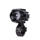Super Bright LED Motorcycle Spotlight, Dual Color White+Amber Yellow IP67 Waterproof, Spot Beam 15W 1500LM, 9-30V Wide Voltage, Dual Light Modes, Fit for ATV UTV Truck Motorbike