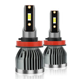 H1 H4 H7 9005 9006 H11 H8 H9 LED Headlight Bulbs 6000K White Super Bright 6000LM 50W Plug-and-Play for Fog Lights Low Beam