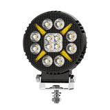 4.33 Inch Round LED Working Light DRL, 9-30V 21W IP67 Waterproof Low Profile Design, Combo Beam Offroad Working Lamp for Car Grille Bumper Mount 4X4 Vehicles