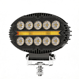 5.59 Inch Oval LED Off-Road Work Light, 9-30V 22W 1700LM, IP67 Shockproof Fully Sealed, Streamlined Oval Driving Lamp for ATV UTV RV Agricultural Vehicles