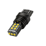 7443 W21/5W LED Bulb 12V 3030 15 Leds Super Bright Amber Stop Red Tail Light Turn Signal Light Blinker Brake Reversewith Heat Sink
