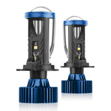 H4 LED Headlight with Built-in Projector Lens 90W 14000LM 6000K Xenon White Super Bright Direct Replacement Bulb