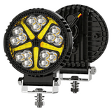 4.33 Inch Round LED Working Light DRL 20W 3800LM, IP67 Waterproof 9-30V, for Motorcycle ATV SUV, Small Size High Brightness, Reverse Backup Light