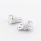 T10 LED Bulb Ceramic Base W5W 194 168 6500K White 12V Car Light Bulb for Interior Map Door Courtesy Side Marker Trunk Light  (Transparent Spot beam lens)