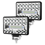 6Inch RectangleLED Working Light 108W, 5400LM White, 9-30V IP67 Waterproof, Fog Rain Snow Resistant, for 4x4 Off Road Truck SUV, Heavy Duty Aluminum Housing