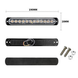 Super Bright 12-LED Side Marker Light for Trucks Trailers Steady Lighting Strobe Flash IPX-4 Waterproof Sealed Housing, 12V-24V Universal Clearance Indicator Lamp