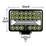 6Inch RectangleLED Working Light 108W, 5400LM White, 9-30V IP67 Waterproof, Fog Rain Snow Resistant, for 4x4 Off Road Truck SUV, Heavy Duty Aluminum Housing