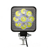 3.31 Inch Square LED Maintenance Working Light, 27W 1000LM Spot Beam 9-30V Portable Wide Voltage Design, IP67 Drop Resistant Waterproof, Handy Square LED Lamp for Garage Repair Field Engineering Work