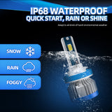 LED Headlight Bulbs H11 9005 HB3 9006 HB4 | 30W 4000LM | 6000K | IP68 Waterproof | Fog Light Compatible