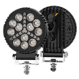 4.33 Inch Round  LED Working Light DRL, 9-30V 19W 1900LM IP65 Waterproof Dustproof Offroad Lamp, High Visibility White Light for Trailer RV Camper Van Outdoor Camping