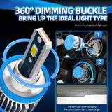 LED Headlight Bulbs H11 9005 HB3 9006 HB4 | 30W 4000LM | 6000K | IP68 Waterproof | Fog Light Compatible