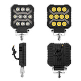 4.33 Inch Square LED Working Light DRL, 9-30V 17W IP67 Dustproof Waterproof Combo Beam Outdoor Work Lamp, Durable Aluminum Housing Offroad Lighting for Tractor Trailer Farm Machinery